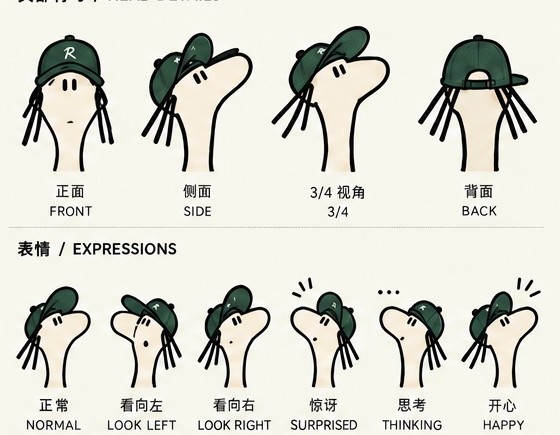 角色头部表情细节